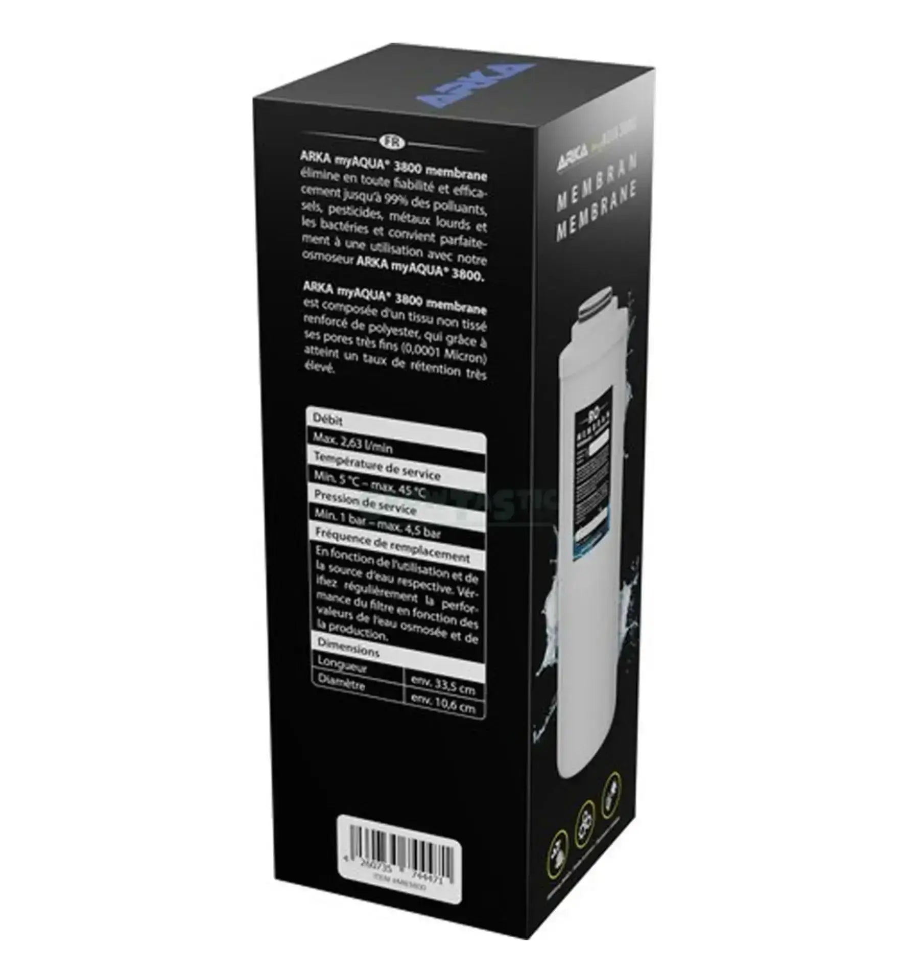 ARKA myAQUA® 3800 Osmose Anlage mit Kohlefilter, Wechselfilter für sauberes Wasser, in der Anlage sichtbar