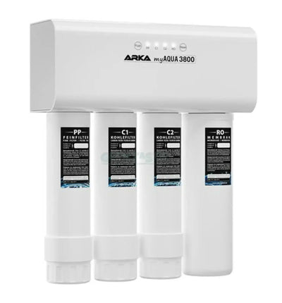 ARKA myAQUA® 3800 Umkehrosmoseanlage mit Filter und Anschlüssen, Wasserreinigungsgerät für sauberes Trinkwasser