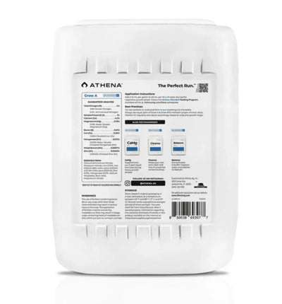 Athena Grow A Dünger in 3,78-Liter-Flasche, natürliche Pflanzenpflege, ideal für gesunde Pflanzenwachstum, klare Flasche mit Etikett