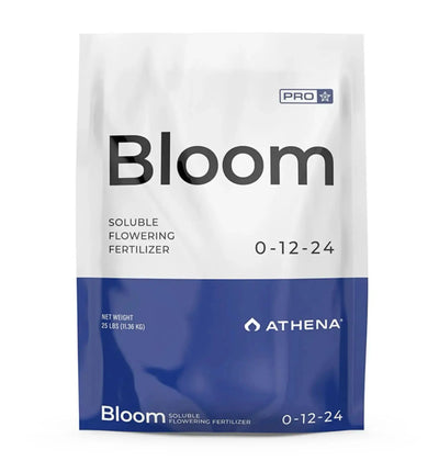 Athena Pro Bloom Dünger in 4,53 kg Verpackung, flüssig, ideal für blühende Pflanzen, zeigt die Flasche auf dem Bild