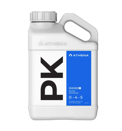 Athena PK Dünger in 946 ml Flasche, natürlicher Pflanzendünger für gesunden Pflanzenwuchs, zeigt die Verpackung und Dosierungsangaben.