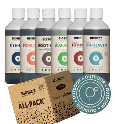BioBizz All Pack Outdoor Dünger in Packung, organischer BioBizz Dünger für den Außenbereich, natürliche Nährstoffversorgung