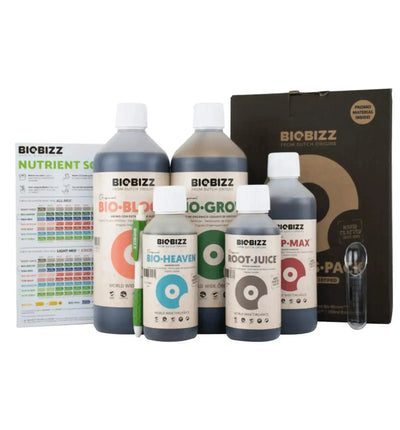 BioBizz Starter Set mit BioDünger für gesunde Pflanzen, inklusive biologischer Düngemittel in praktischer Verpackung