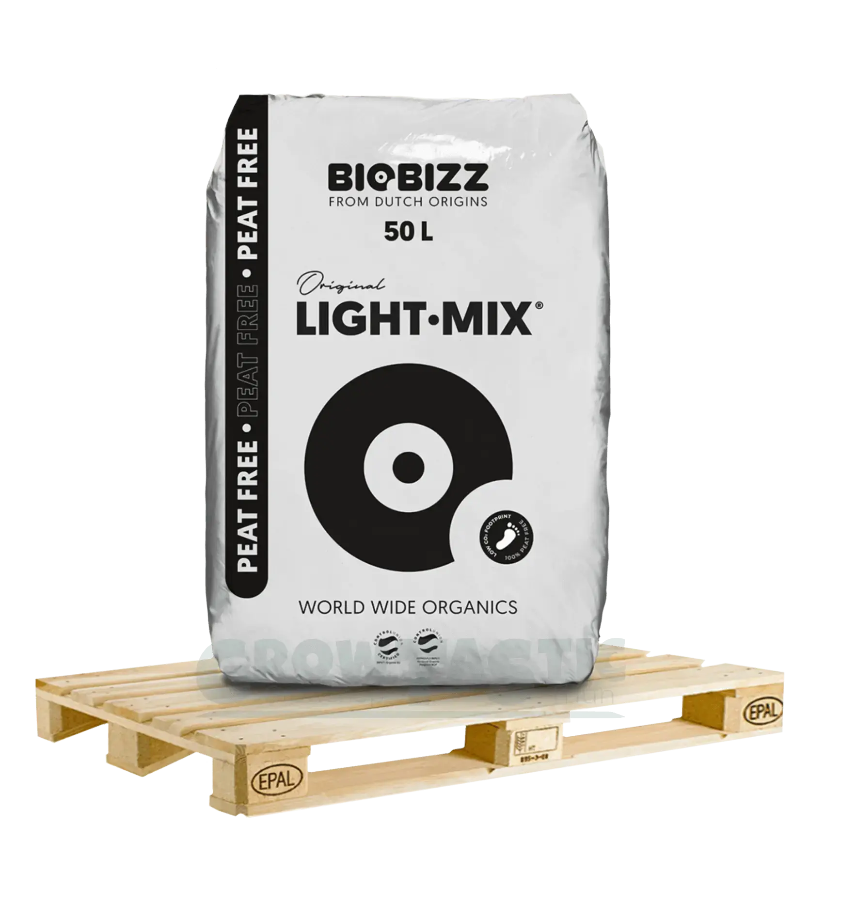 BioBizz Light Mix® Substrat, 20 Liter, torffrei, ideal für Pflanzen, im Sack sichtbar