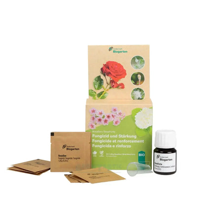 Biocontrol & Biogarten RosaSan und RosaForte Power Duo gegen echten Mehltau, biologischer Pflanzenschutz für gesunde Pflanzen
