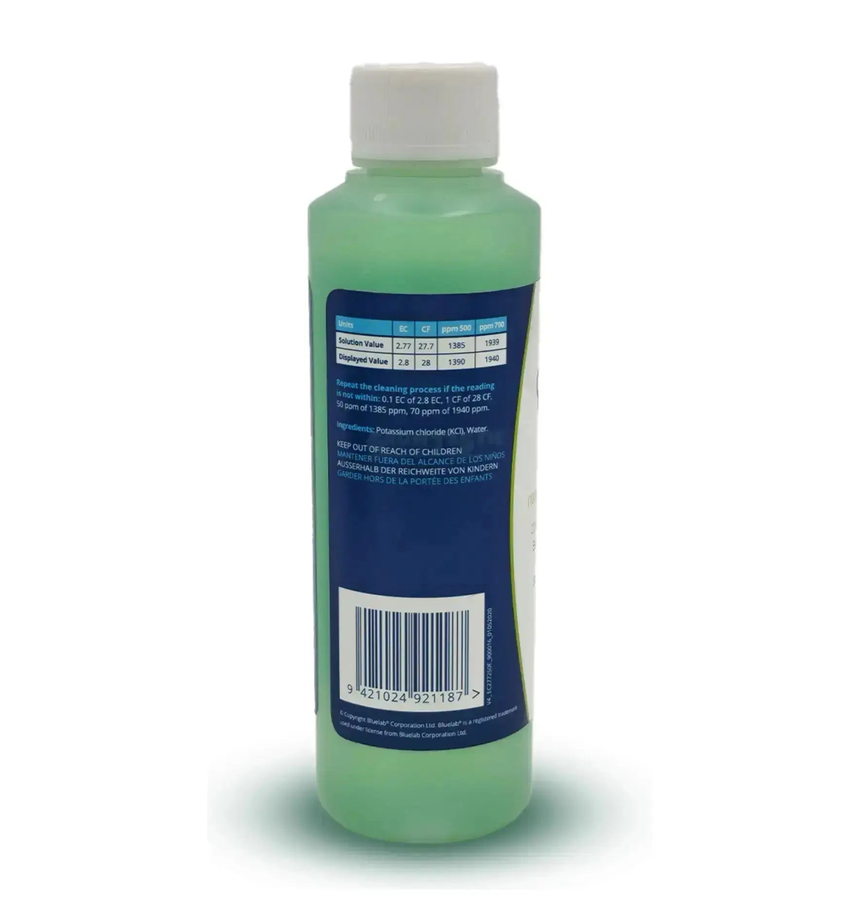 Bluelab 2,77 EC Kalibrierlösung in 250 ml Flasche, hochwertige Kalibrierflüssigkeit für pH- und EC-Messgeräte.