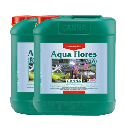 Canna Aqua Flores A & B Dünger in 1-Liter-Flasche, flüssiger Nährstoff für Blühpflanzen, Marke Canna, für optimales Pflanzenwachstum
