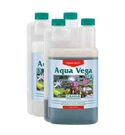 Canna Aqua Vega A & B Dünger in 1-Liter-Flasche, flüssiger Nährstoff für gesunde Pflanzen, von Canna.