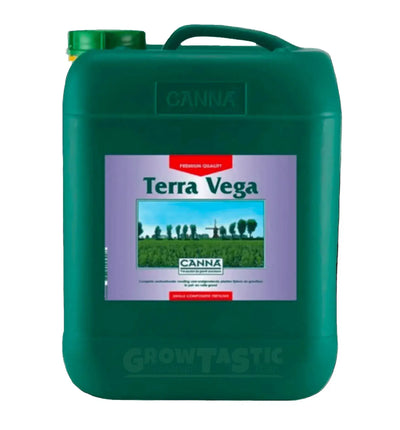 Flasche mit 1 Liter Canna Terra Vega Dünger für Pflanzen, Canna-Marke, ideal für gesunde Wachstumsphasen