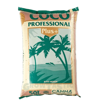 Canna Cocos Professional Plus Kokossubstrat, 2 kg, als Substrat für Pflanzen, in einer Packung mit Canna-Branding.