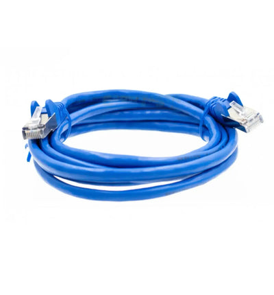 Blauer Carbon Active LAN Kabel RJ45, 2 Meter, Netzwerkkabel für schnelle Datenübertragung, magnetischer Stecker.