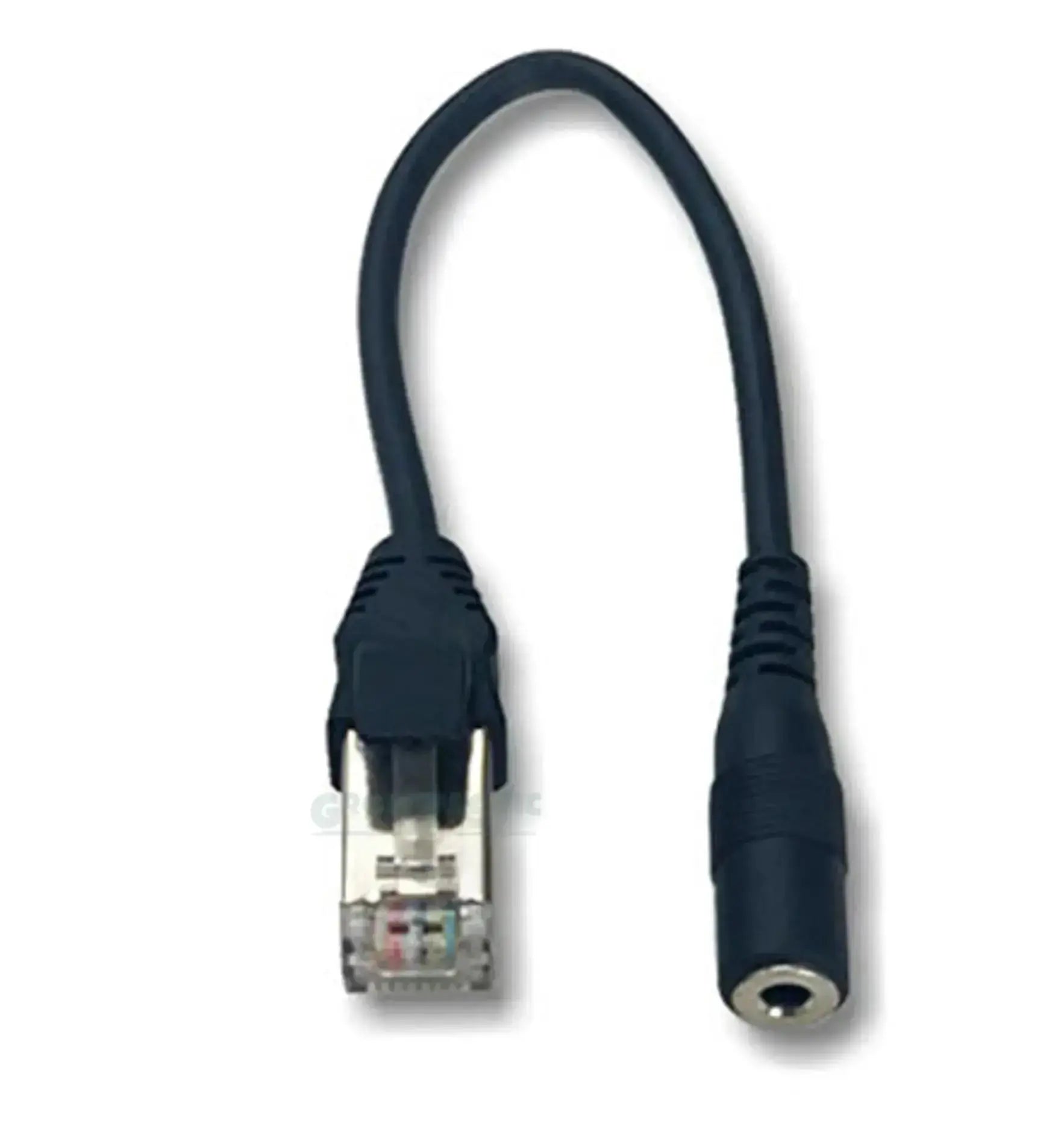 Carbon Active RJ45 3.5 mm Jack Kabel mit Kupplung, schwarzes Kabel für Audio- und Datenübertragung