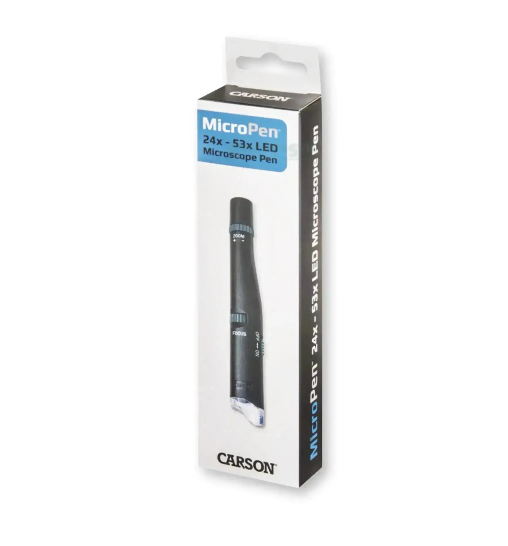 Carson MicroPen Mikroskop mit LED-Beleuchtung, 24-53x Vergrößerung, handliches Mikroskop für detaillierte Betrachtungen
