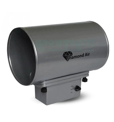Diamond Air Air Pro Ozongerät, kompaktes Ozongenerator mit 50 Watt, für Räume bis 1200 m³, in schwarzem Gehäuse mit Edelstahl-Design.