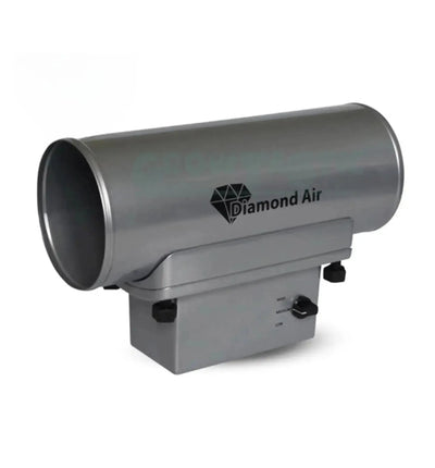Diamond Air Air Pro Ozongenerator, kompaktes Ozongerät mit 50 Watt, für große Räume, in Schwarz mit Display und Lüftung.