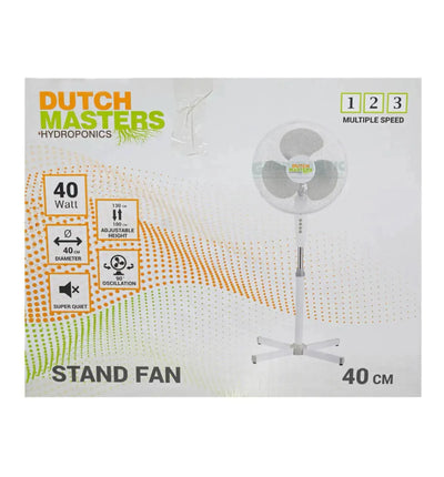 Dutch Masters Hydroponics Standventilator, 40cm, ventilator mit Metallgitter und verstellbarem Standfuß, ideal für Luftzirkulation