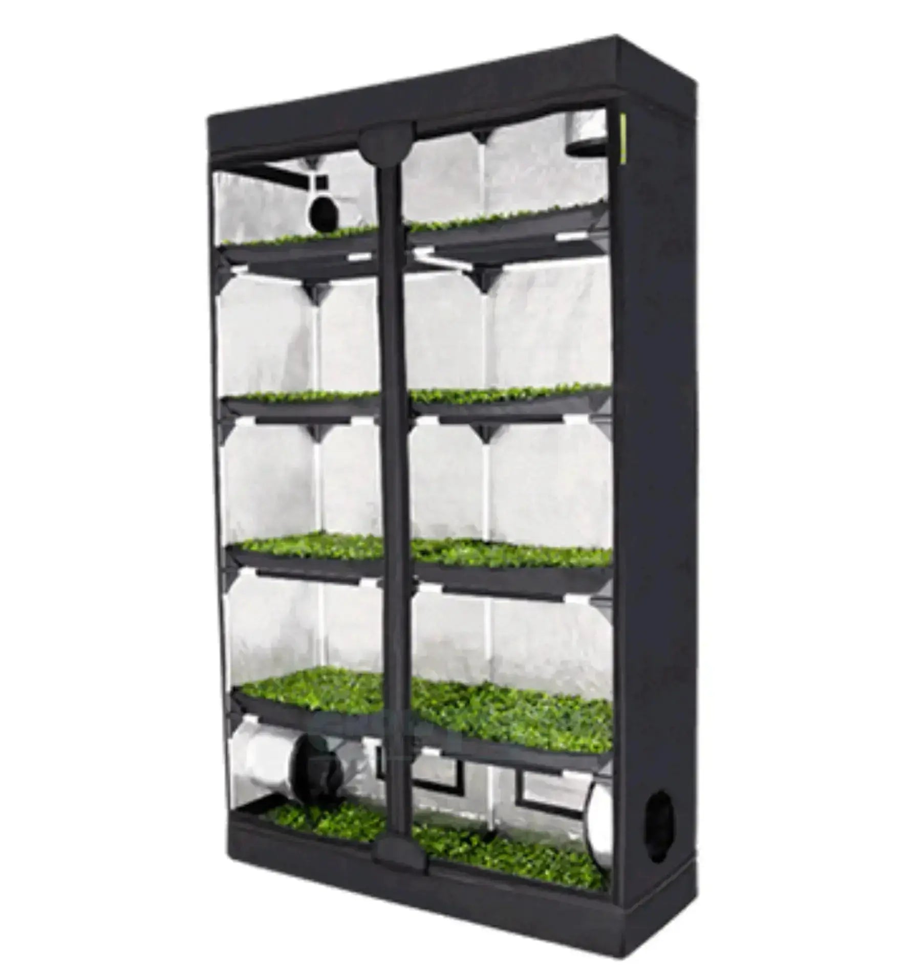 Mehrlagige Garden Highpro Box Propagator Growbox in L-Form, 60x40x200 cm, ideal für Pflanzenanzucht und Keimung.