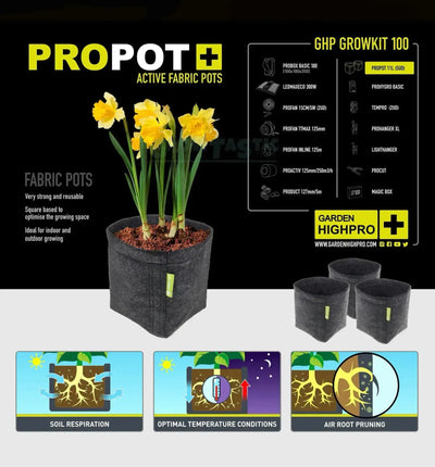 Garten Highpro Grow Kit 100, komplettes Anbausystem für Pflanzen, inklusive Zuchtbox und Zubehör, von Garden Highpro GHP