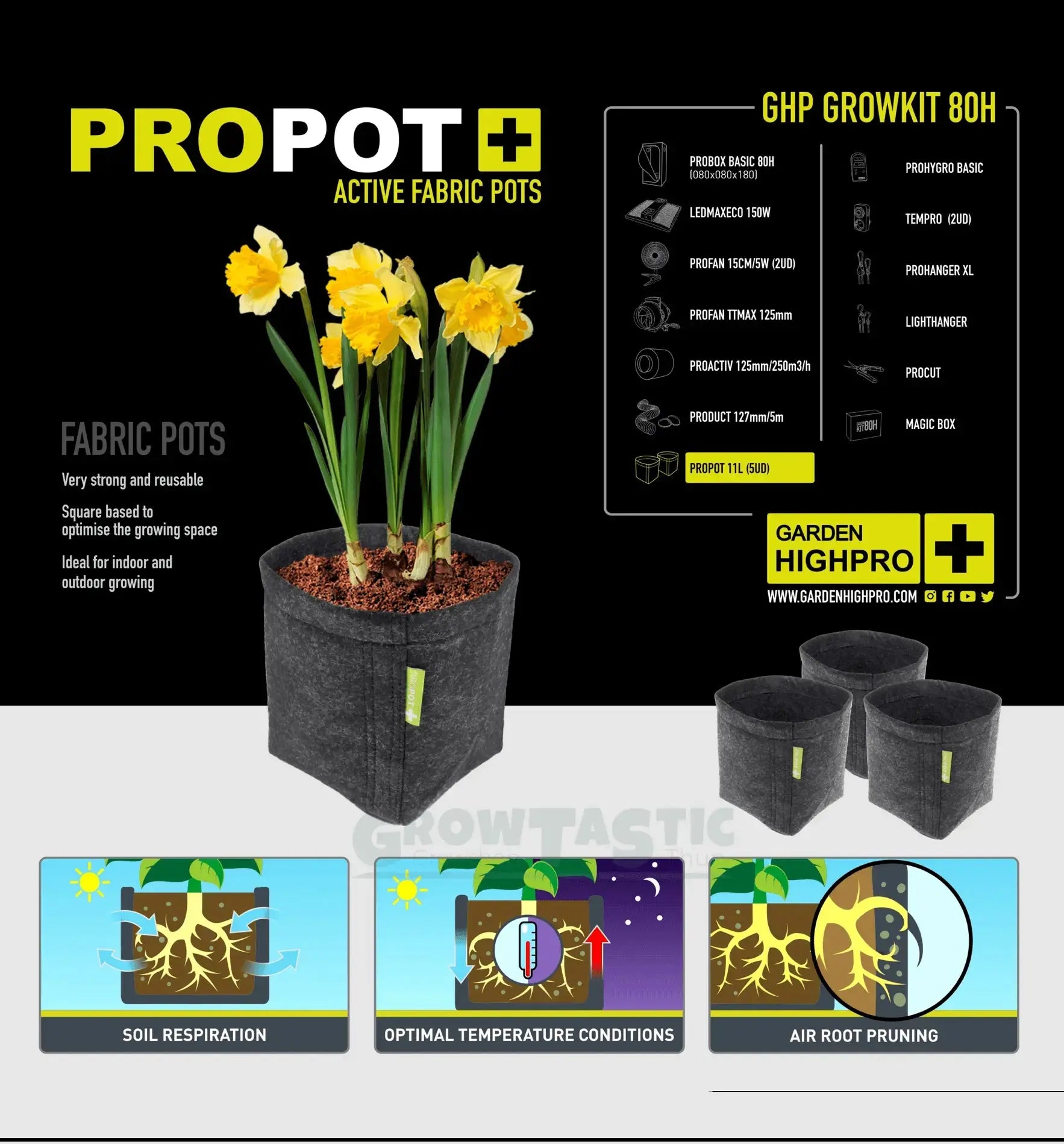 Garden Highpro Grow Kit 80H Komplettsysteme mit Grow-Lampen und Zubehör für den Indoor-Garten, von Garden Highpro GHP