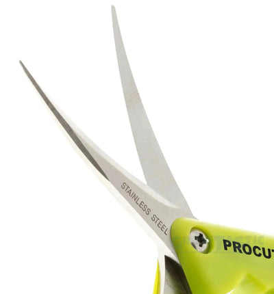 Gebogene Garden Highpro Pro Cut Schere von GHP, robuste Gartenschere für präzises Schneiden von Zweigen und Pflanzen.