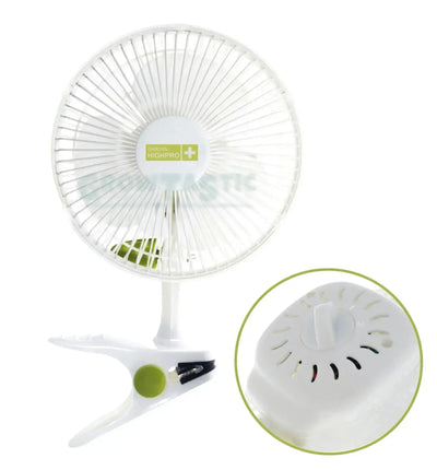 Garden Highpro PROFAN Clip-Ventilator mit 15 Watt, tragbarer Ventilator mit klippbarem Design für Garten und Innenräume