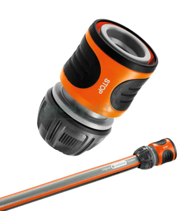 Gardena Wasserstop Bewässerung Schlauchverbinder und Kupplung, 13mm (1/2 Zoll) - 15mm (5/8 Zoll) für Gartenschläuche