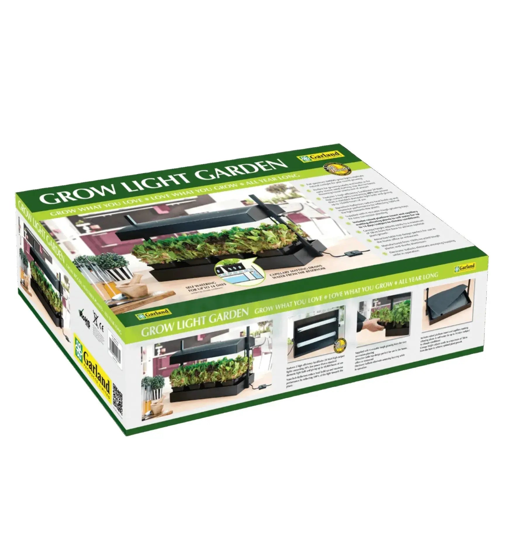 Beleuchtetes Anzuchtsystem von Garland, Micro Grow Light Garden, mit LED-Lampen, für gesunde Pflanzenzucht, 50 x 20 x 45 cm