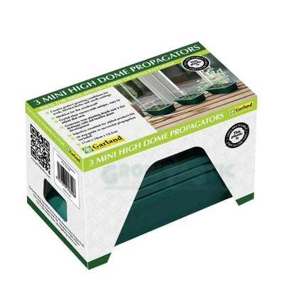 Garland Treibhaus High Dome Propagator, 3er-Set, transparent Kunststoff, ideal für Pflanzenanzucht, mit hohem Dome für optimale Wärme.