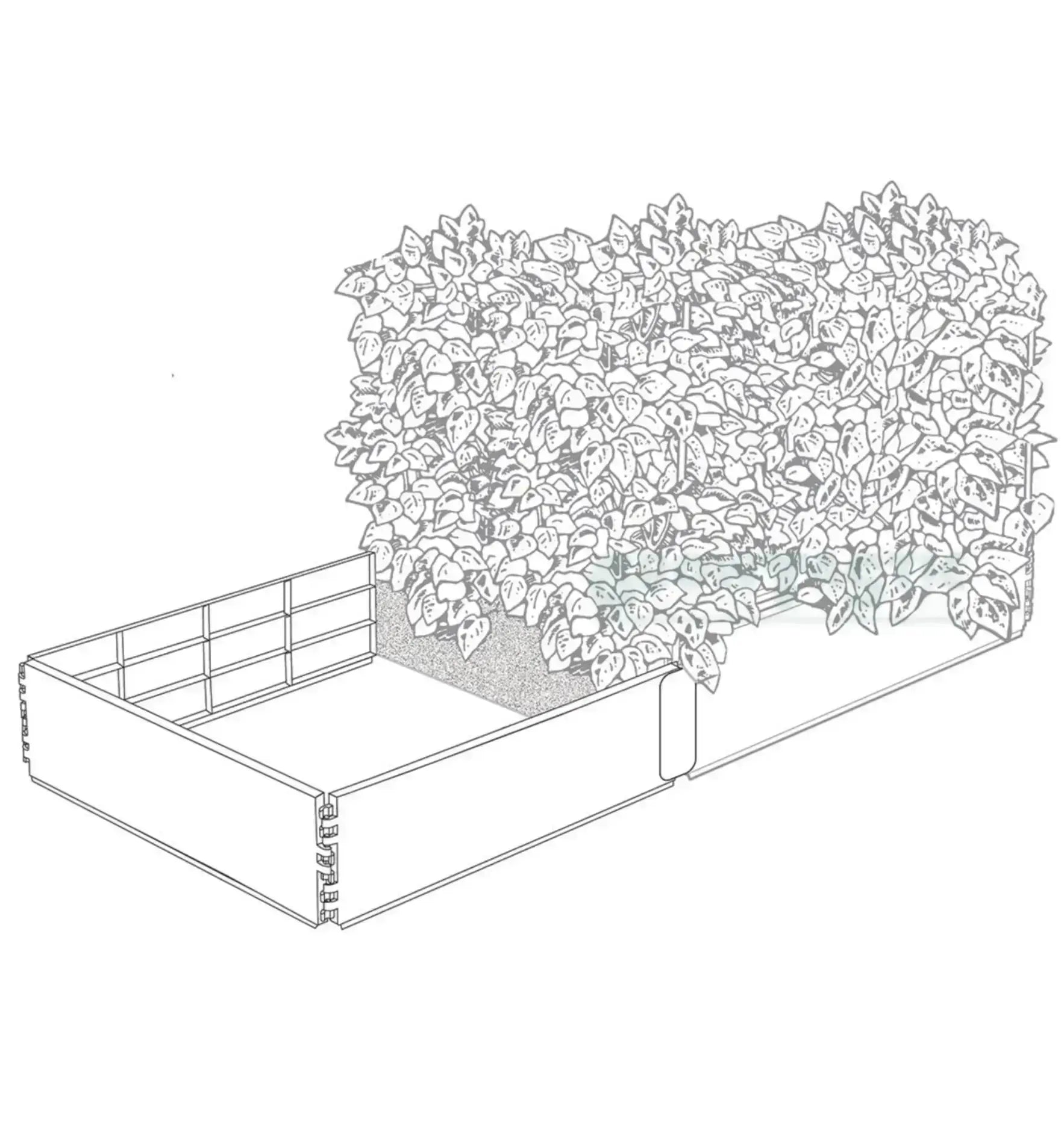 Garland Urban Gardening Mini-Grow-Bed mit 97,5 x 51 x 25 cm für städtisches Gärtnern, 115 Liter, robustes Anbaubett