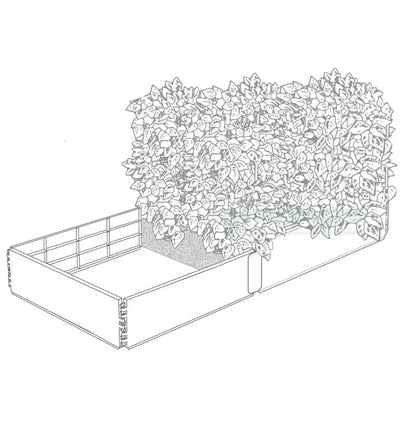 Garland Urban Gardening Mini-Grow-Bed mit 97,5 x 51 x 25 cm für städtisches Gärtnern, 115 Liter, robustes Anbaubett