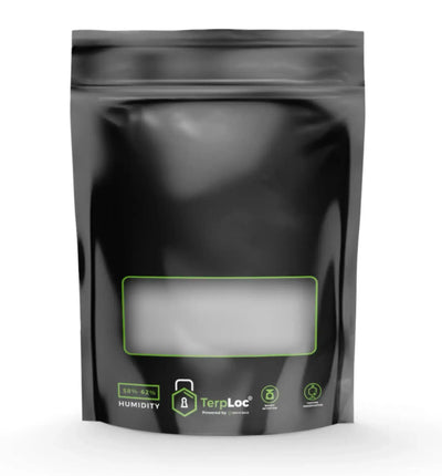 GroveBag TerpLoc Window Pouch® für Aufbewahrung von 3,5 g mit transparenter Fensteröffnung, luftdicht und wiederverwendbar.