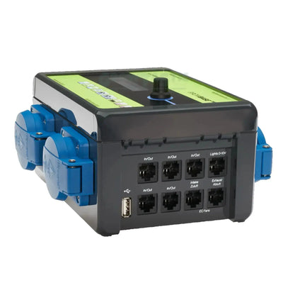 GrowControl Growbase Pro Steuergerät, modernes Steuergerät für Pflanzenwachstum, mit Display und Bedienelementen sichtbar in der Abbildung