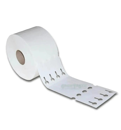 Weiße TT-Schlaufetiketten von GrowTastic Sammlung, 200 x 25 mm, aus Papier, ideal zum Beschriften und Kennzeichnen.