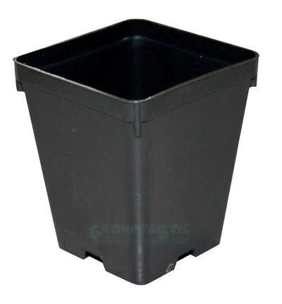 GrowTastic Pflanztopf, quadratisch ohne Rand, in 1, 3,4 und 6 Liter, aus robustem Kunststoff, ideal für Pflanzen und Blumen.