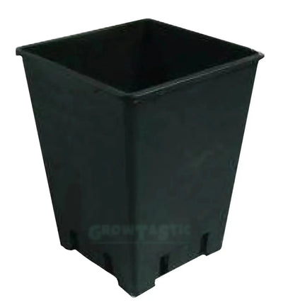 Vierkant Pflanztopf von GrowTastic, ohne Rand, in 1, 3,4 und 6 Liter, aus robustem Kunststoff, ideal für Pflanzen und Blumen.