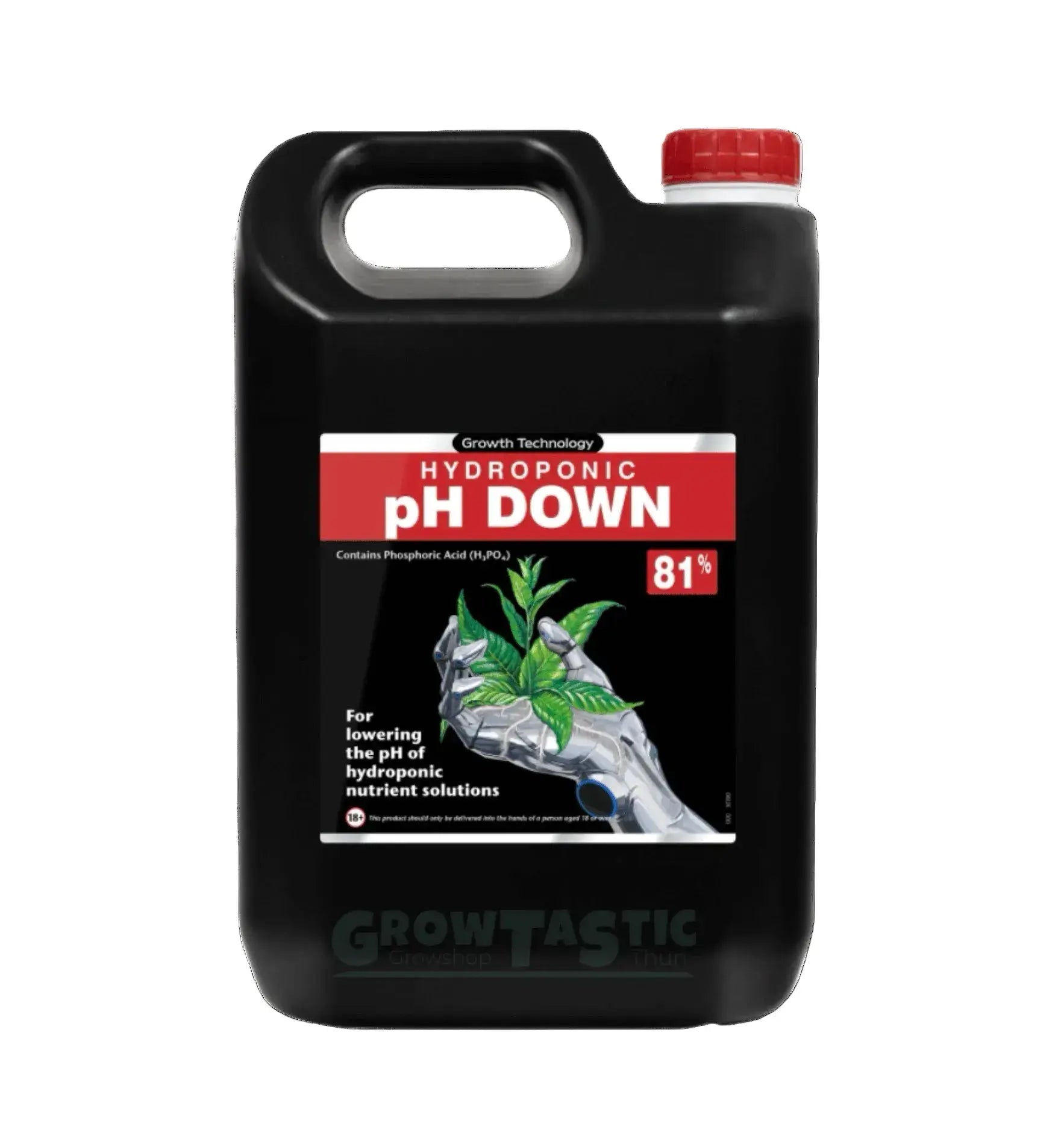 Growth Technology pH-Down Korrekturflüssigkeit, 1 Liter, zum Senken des pH-Werts in Pflanzenwässern, natürliche Lösung