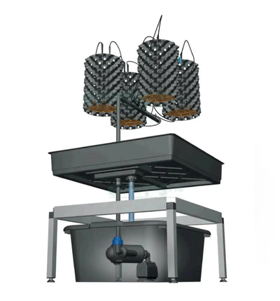 GrowSystem Airpot Bewässerungssystem von GrowTOOL für 4 Pflanzen, 0,6-57x57x30 m, effiziente automatische Bewässerung
