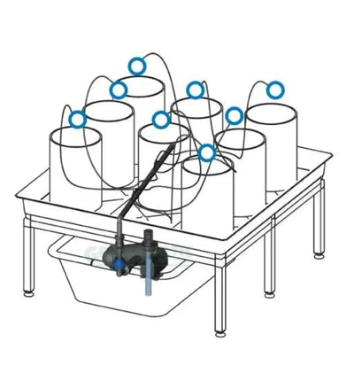 GrowTOOL Bewässerungssystem mit automatischer Bewässerungs-Extension, flexible Schlauch und Anschluss für effiziente Bewässerung