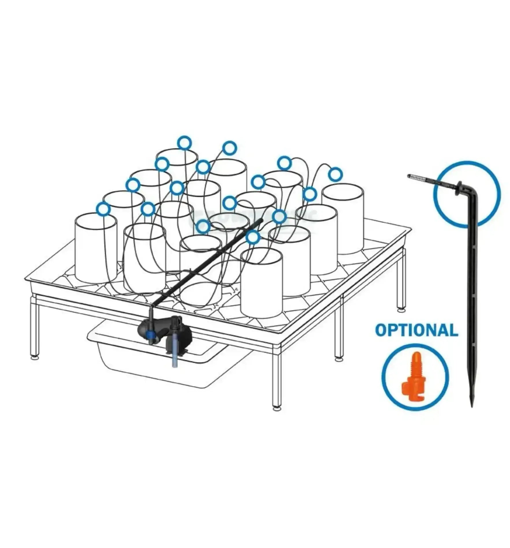 GrowTOOL Bewässerungssystem mit automatischer Bewässerungs-Extension, flexible Verbindung für effiziente Gartenbewässerung