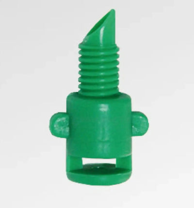 Blauer GrowTOOL Mini-Sprüher neben einem Pflanztopf, perfekt für Pflanzenpflege und Bewässerung.