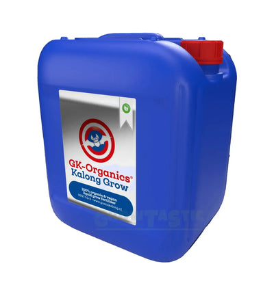 Flasche mit 1 Liter GuanoKalong Kalong Grow Dünger, organischer Pflanzen-Dünger für gesundes Wachstum, auf weißem Hintergrund.