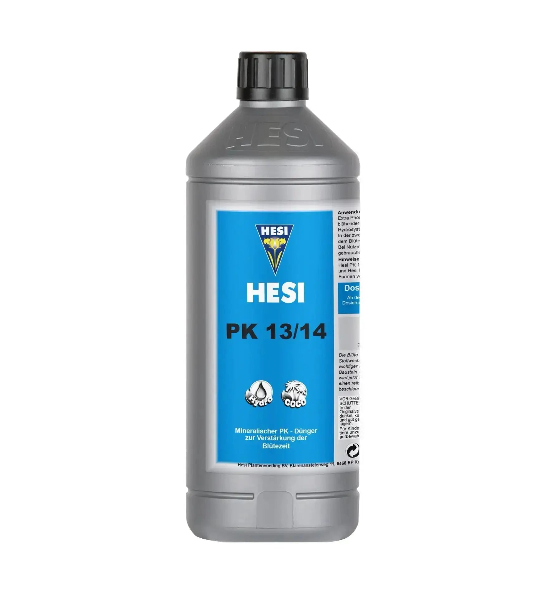 Hesi PK 13/14 Dünger in 1-Liter-Flasche, hochwertiger Pflanzendünger für stärkendes Wachstum und Blüte.