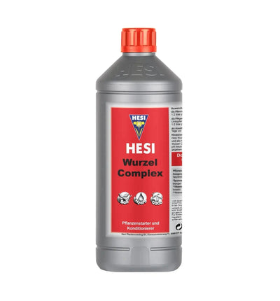 Hesi Wurzel Complex Dünger in 1-Liter-Flasche, flüssiger Pflanzenwachstumsförderer für gesunde Wurzeln.