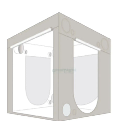Homebox® Q+ Growbox, quadratisch mit extra Höhe, stabile Growbox für Pflanzenzucht, schwarzes Gewebe, Sichtfenster und Lüftungsöffnungen