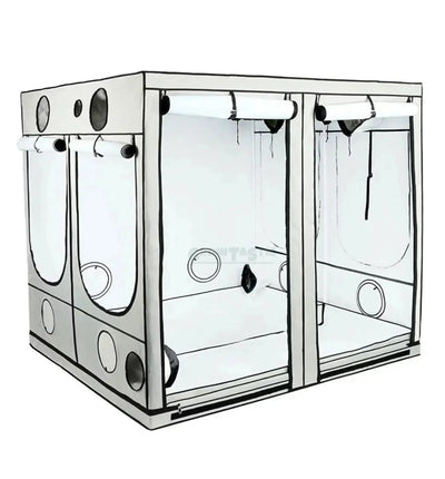 Homebox® Q+ Growbox, quadratisch mit extra Höhe, stabile Konstruktion, ideal für den Indoor-Garten, in schwarz.