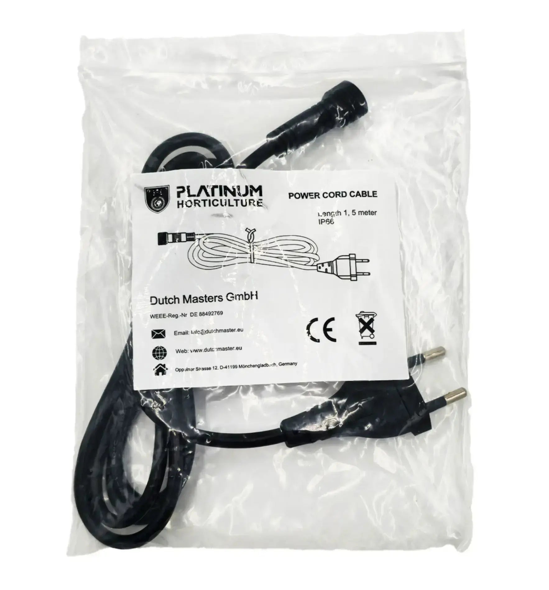 Horticulture Platinum Clone LED Power Kabel