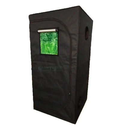 Hortiline Growbox Darkroom 90, kompakte Growbox für Pflanzenzucht, mit stabilem Rahmen und reflektierender Innenseite