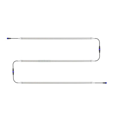 Hortimol Hortione LED Pflanzenleuchte TLBLED 2x18W, Vollspezifikation, kühles Weiß, energiesparende Pflanzenlampe in Betrieb