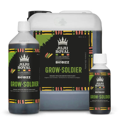 BioBizz JuJu Royal Grow Soldier Dünger in 250 ml, natürlicher Pflanzennährstoff für optimales Pflanzenwachstum.