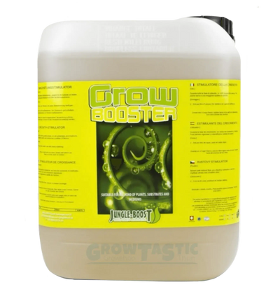 Jungle Boost Grow Booster Dünger in 500 ml Flasche, für kräftiges Pflanzenwachstum, mit grüner Verpackung und Jungle Boost Logo
